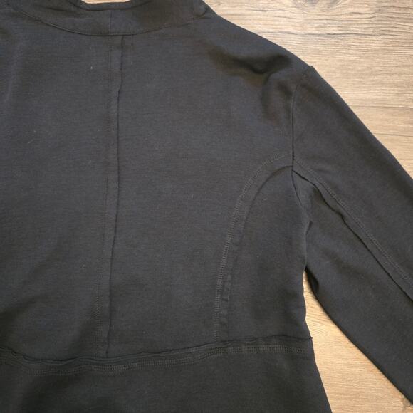 NWT Caslon Women's Drape Collar Knit Blazer Black Size 1X - Picture 6 of 11